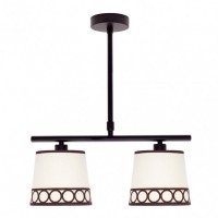 Distribuidor - Lâmpadas Diversas | Lâmpadas Clássicas | LAMPARA DALIA 2XE14 BEIS/MARRÓN REGX40X16 CM Ref: 114852002